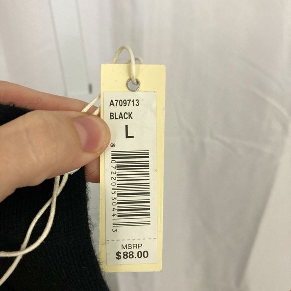 Max Studio Nordstrom NEW Women's Size Large Black Ribbed Mid Length Skirt NWT - Picture 4 of 6